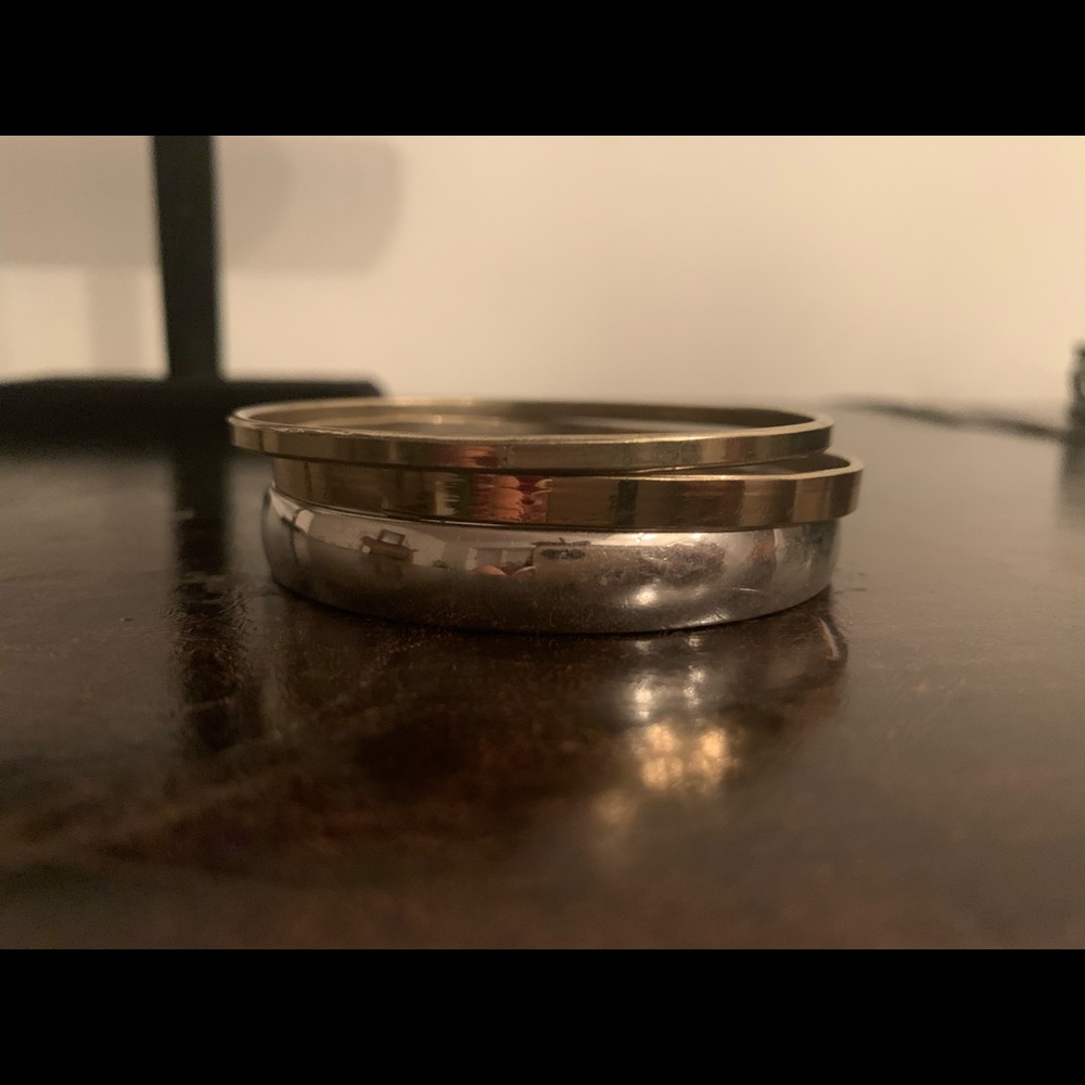 Black and silver silver bracelet